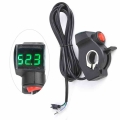 Electric Bicycle Thumb Throttle LCD Digital Battery Voltage Display Switch 12V to 99V E Bike Voltage Display E bike Accessory|El