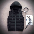 Crocodile brand Men Vest Spring Autumn Sleeveless Jacket for Men Fashion Warm Hooded MaleVest Light Plus Size Mens Work Vests|Ve