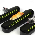 Car Phone Number Night Luminous Bulldog Temporary Parking Card Phone Number Car Plate Car Accessories Styling Car Sticker|Car St