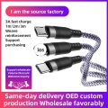 5A 3 in 1 Cables Fast Charging Cable Cord for IOS Android System Tinned Copper Wire Compatible with IPhone 11 OnePlus Nord TCL|