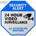 Volkrays Creative Car Sticker Video Surveillance Sign Home Security Sign Security Camera Sign Reflective PVC Decal,24cm*24cm