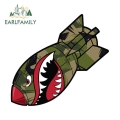 EARLFAMILY 13cm X 12.2cm for Bomb Flying Tiger Shark Mouth Decals Vinyl Car Stickers Laptop Waterproof Bumper Funny Decoration|C