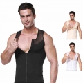 2020 Men's Body Shaper Posture Corrector Zipper Skin Color Chest Slimming Vest Tummy Shaper Vest Male Chest Compression Shir