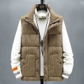 Plus Size XL 10XL Autumn Winter Men Vests Fashion Brand Stand Collar Oversize Thick Cotton Waistcoat Men Loose Sleeveless Jacket