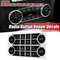 Matte Black Car A/C Radio Button Repair Sticker Decals For Mercedes For Benz W204 C250 C300 C350 2010 2014 Fix Ugly Button|Car S