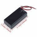 1pc 9V Battery Storage Case Plastic Box Holder With Leads ON/OFF Switch Cover|Battery Storage Boxes| - Officematics