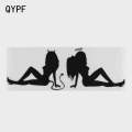 QYPF Personalized Car Stickers Decals Bumper Sticker Cover Scratches Beauty Temptation To Angels And Demons Car Styling CT 568|c