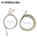 5pcs Mtb Mountain Road Bicycle Bike Derailleur Shift Brake Inner Cable Line Wire 2m Length Shifter Cable With End Cap - Bicycle