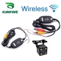 KUNFINE Universal Wireless Rear View Camera with 4 LED Car Back Reverse Camera RCA Night Vision Parking Assistance Cameras|Vehic
