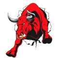 18*15cm Red Of Bull Car Sticker Stickers Creative Custom Car Motorcycle Vinyl Applique - Car Stickers - Officematics.com
