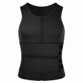 Burvogue Men Body Shaper Sauna Vest Waist Trainer Double Belt Sweat Shirt Corset Top Abdomen Slimming Shapewear Fat Burn Fitness
