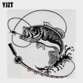 17.9cm*17.9cm Creative Fishing Silhouette Car Sticker Vinyl Decal Black/silver Decor S9-0719 - Car Stickers - Officematics.com