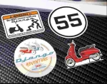 Custom Number Don't Screw My Bike Retro scooter Sticker Reflective Racing Motorcycle Decals For Django|Decals & Sti