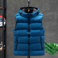 Vest Men Jacket Winter Hooded Down Vest Ultralight Sleeveless Vest Jacket Fashion Stand Collar Men Large Size Quality Outwear|Ve
