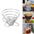 1pc Espresso Coffee Filter Net Foldable Coffee Dripper Filter Cup Holder Drip Coffee Maker Refillable Spring Style Brewer - Coff