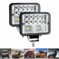 2PCS Car Light Assembly 72W Led Fog Lights for Motorcycles Car Led Light Bar Spot Truck Tractors 26LED Work Light Flood Beam Bar