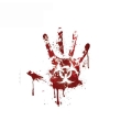 Personality Bloody Handprint Biohazard Zombie Car Sticker Funny Decal Creative Waterproof Stickers PVC,15cm*12cm|Car Stickers|