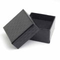 Yunkingdom forma cuadrada pendientes de joyería anillos cajas de regalo caja de lazo de cartón cuadrado negro