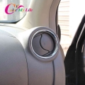 Car Styling for Nissan Micra March K13 2011 2012 2013 2014 2015 2016 2017 Chrome A/C Air Vent Ring Cover Trim Frame Accessories|