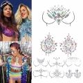 1 Sheet Adhesive Jewel Sticker Sticky Face Crystal Gems Festival Party Makeup Chest Tattoos Stickers Body Make Up 12 Styles