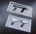 1X ABS Black Chrome TT Car Rear Bumper Trunk Alphabet Letter Emblem Stickers Badge Decals Car Styling Logo Auto Accessories|Car