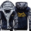 Can Am Motorcycles Hoodies Winter Camouflage Sleeve Jacket Men Fleece Can Am Sweatshirts|Hoodies & Sweatshirts| - Officema