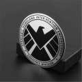 7.5cm Aluminium Alloy Metal Trail Rated Round For Agents Of Shield Emblem Badge For Car Motorcycle Car Styling Stickers - Car St