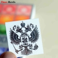 Three Ratels MT 001XS 4*3.4cm Silver Coat Of Arms Russia Nickel Metal Decals Russian Federation Car Stickers For Mobile Phone|Ca