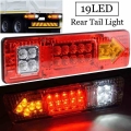 Hock & Vibration Proof Rear Tail Light Reverse Turn Signal 12V 19 LED Replacement UV Resistant|Truck Light System| - Offic