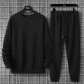 2020 Autumn Spring Black Grey Tracksuits For Men's Sport Set Hoodies + SweatPants Sportswear Brand Sporting Suit Track|Men&