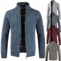 Autumn and winter men's new wool sweater warm long sleeved sweater loose casual cardigan jacket jacket new men's clothin