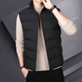 2021 NEW Casual Down Cotton Men'S Spring And Autumn And Winter Korean Version Trend Wear A Vest Warm Shoulder Coat Boy|Vests