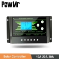 Pwm Solar Controllers 30a 20a 10a 12v 24v Auto Pv Solar Charge Controller Back-light Lcd Display Dual 5v Usb Battery Regulator -