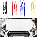 1/2/4/6pcs Car Stickers Reflective Monster Claw Marks Scratch Stripe Marks Auto Headlight Decal Dinosaur Raptor Scratches Decor