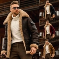 Winter Men Casual Birtish Style Faux Fur Lapel Long Puffy Jacket Male Plus Size Thicken Parka Lot Winter Fashion Warm Thick Coat