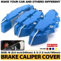 4pcs 5 Colors Abs Plastic Car 3d Disc Brake Caliper Covers Front & Rear Accessories Kit Size M+s L Universal - Car Stickers