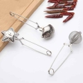 1PC Stainless Steel Sphere Mesh Tea Strainer 5 Shape Tea Strainer Diffuser Handle Tea Ball Coffee Strainer Kitchen Tools Teaware