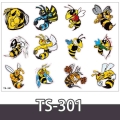 12pcs Lovely Angry Hornets Car Sticker Sunscreen Decal Laptop Suitcase Laptop Motorcycle Auto Accessories PVC computer sticker|C