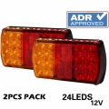 1 pair12V Waterproof Durable Car Truck LED Rear Tail Light Warning LightsTurn Signal Lights fit for Trailer Caravans Campers ATV