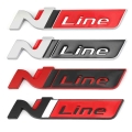 Metal Car Sticker N Line Badge Emblem Decal Front Grille for Hyundai I30 2021 Sonata Elantra Veloster Kona Tucson N Line Styling