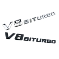 Car Auto Emblem Vehicle Logo V8 Biturbo Elblem Badge Fit For Mercedes Benz Car Body Sticker - Car Stickers - Officematics.com