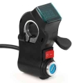 E-bike Scooter Thumb Throttle With Battery Power Lcd Display Key Lock On/off Switch Electric Bicycle Throttle Accelerator Grip -