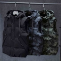 Mens Winter Vests Men's Sleeveless Jacket Thick Camouflage Vest Casual Hooded Waistcoat Male Warm Vests Outwear Plus Size 7X
