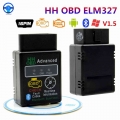 Mini HH OBD ELM327 V2.1V1.5 BT Code Reader Scan Tool Check Engine Super ELM 327 OBD2 OBDII Car Diagnostic Scanner for Android PC