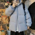 Men Harajuku Colorful Bubble Coat Winter Jacket Men Streetwear Hip Hop Parka Korean Cotton Jackets Couples warm Cotton coat|Park