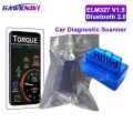 Bluetooth V1.5 ELM327 OBD2 Car Diagnostic Tool Auto OBD Interface Scanner Code Reader Mini for Android Automotive DVD GPS Player