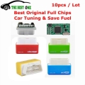 Full Chips 10PCS/Lot ECO / Nitro OBD2 ECU Chip Tuning Box ECOOBD2 For Benzine Diesel Car Save Fuel NitroOBD2 More Power&Torq