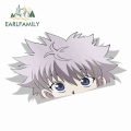 Earlfamily 13cm X 7.9cm For Killua Zoldyck Hunter X Hunter Peek Big Head Anime Vinyl Car Sticker Jdm Window Trunk Decal - Car St