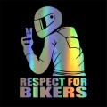 3D Respect Biker Sticker For Bikers Car Sticker Waterproof Reflective Decal Funny Motorcycle Vinyl Car Styling Auto Decoration|C