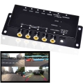 IR control 4 Cameras Video Control Car Cameras Image Switch Combiner Box For Left view Right view Front Rear Parking Camera Box|